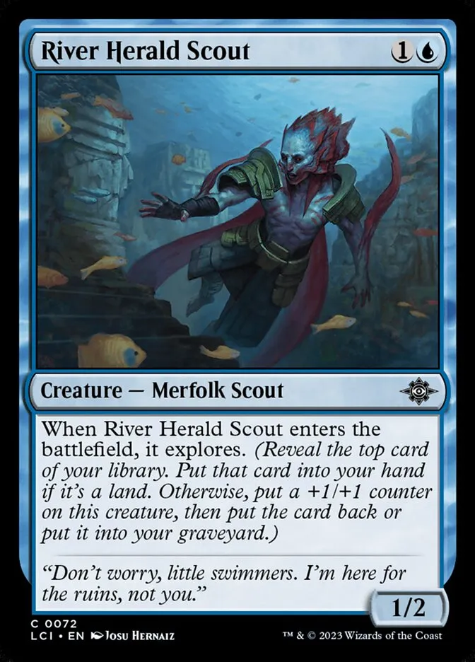 2023 The Lost Caverns of Ixalan River Herald Scout common #72 common card image