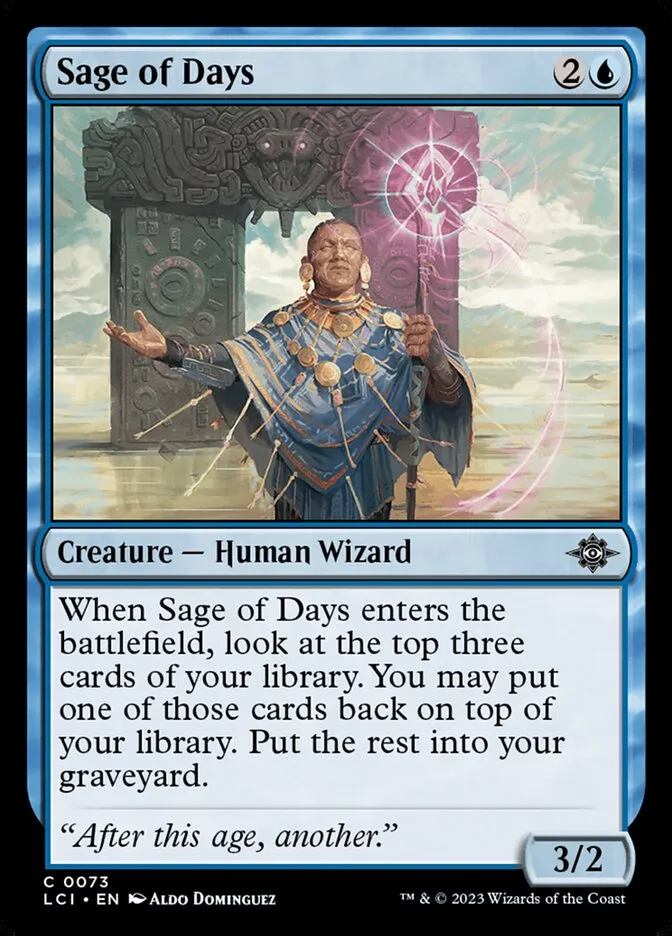 2023 The Lost Caverns of Ixalan Sage of Days common #73 common card image