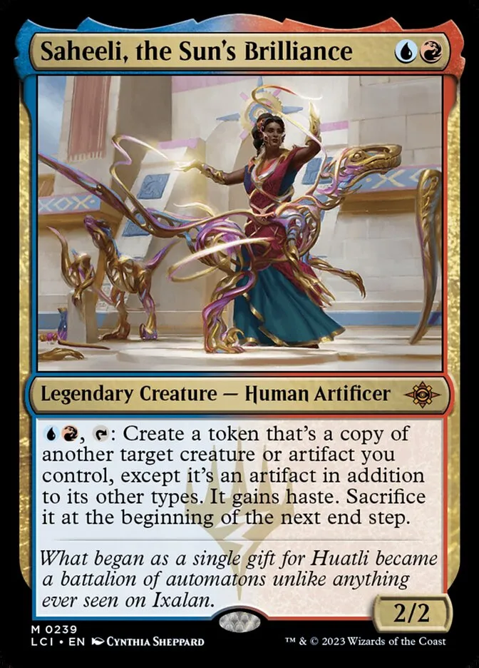 2023 The Lost Caverns of Ixalan Saheeli, the Sun's Brilliance #239 mythic card image
