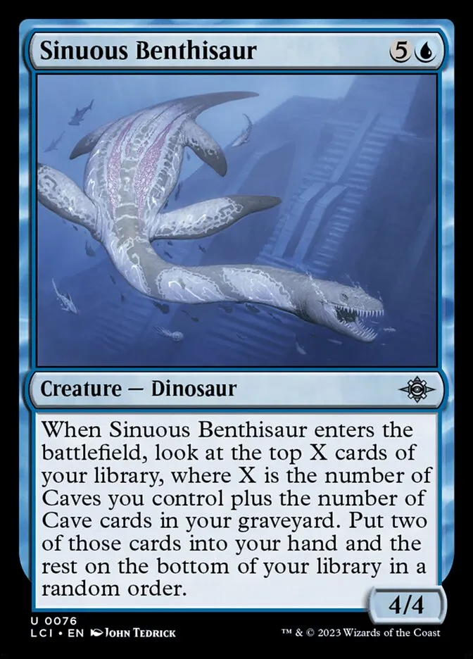 2023 The Lost Caverns of Ixalan Sinuous Benthisaur uncommon #76 uncommon card image