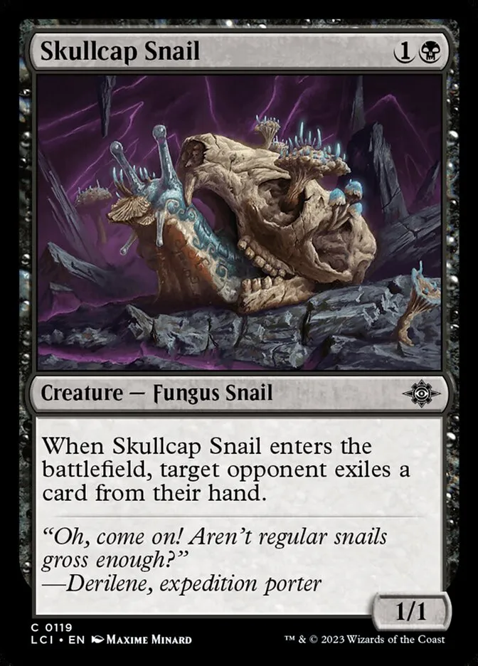 2023 The Lost Caverns of Ixalan Skullcap Snail #119 common card image