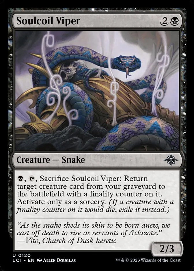 2023 The Lost Caverns of Ixalan Soulcoil Viper #120 uncommon card image