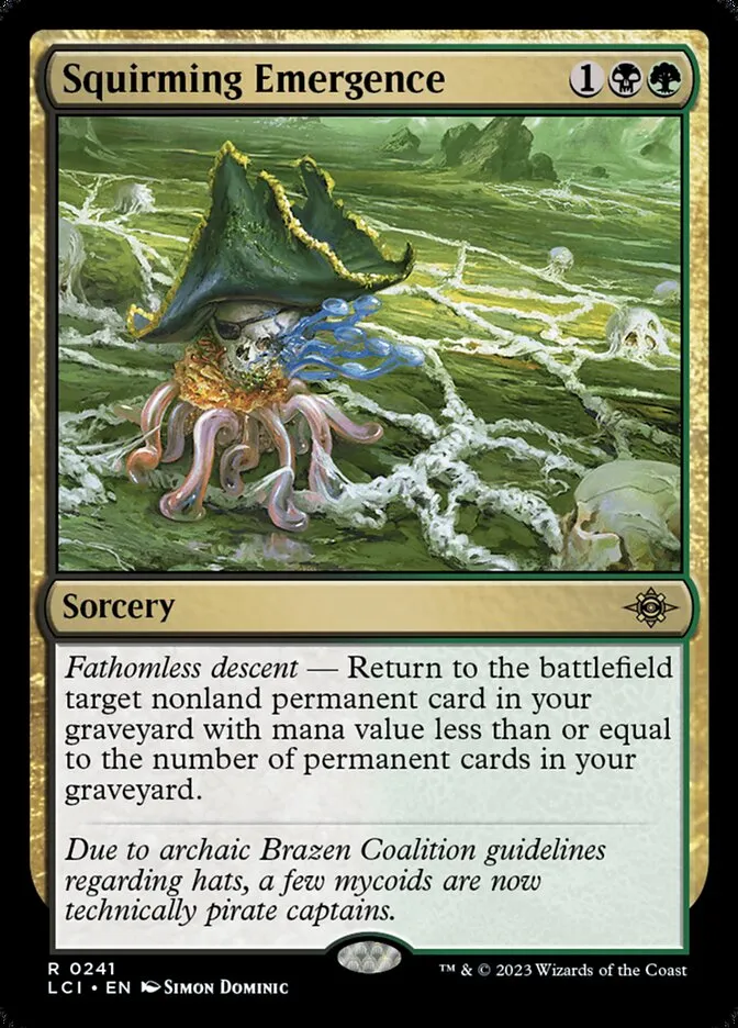 2023 The Lost Caverns of Ixalan Squirming Emergence rare #241 rare card image