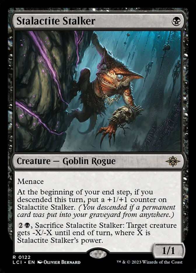 2023 The Lost Caverns of Ixalan Stalactite Stalker rare #122 rare card image