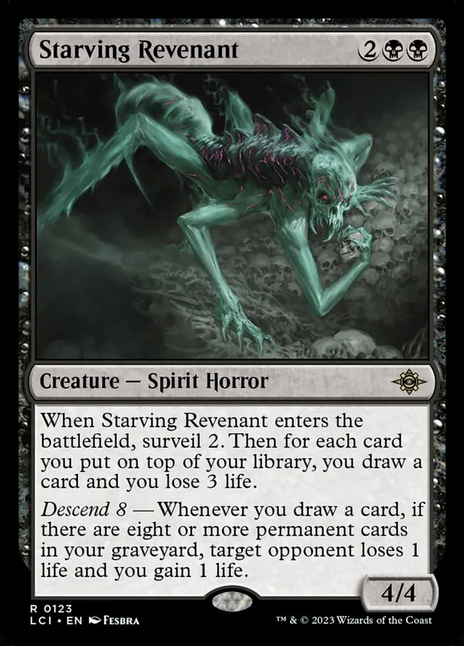 2023 The Lost Caverns of Ixalan Starving Revenant rare #123 rare card image