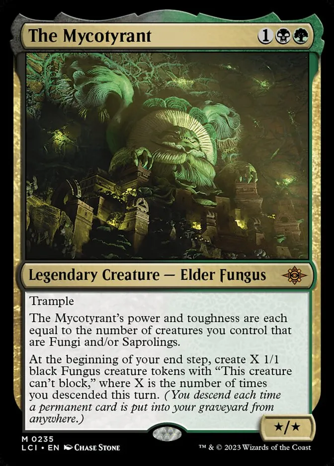 2023 The Lost Caverns of Ixalan The Mycotyrant #235 mythic card image