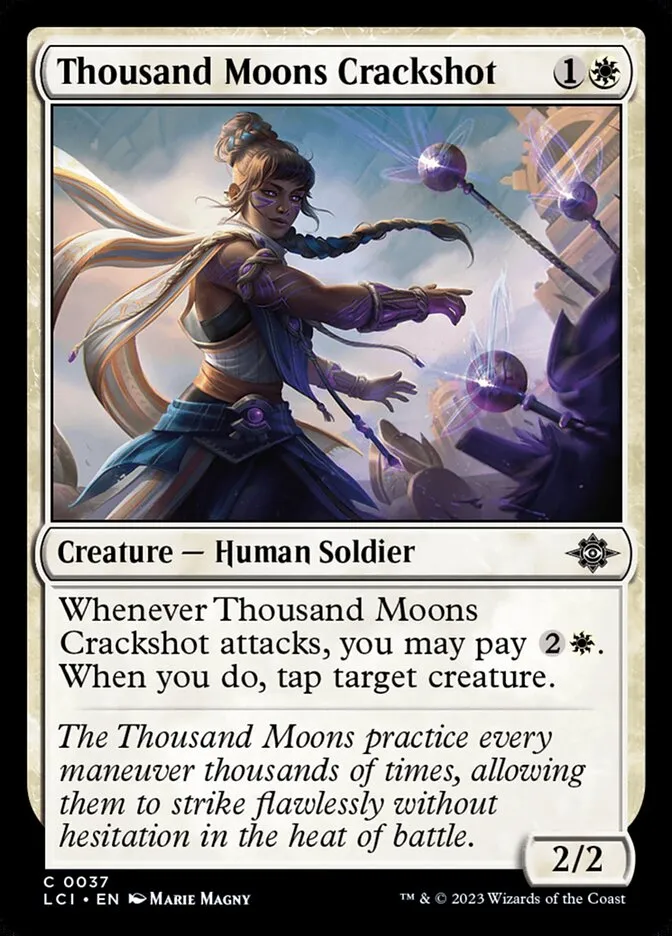 2023 The Lost Caverns of Ixalan Thousand Moons Crackshot common #37 common card image