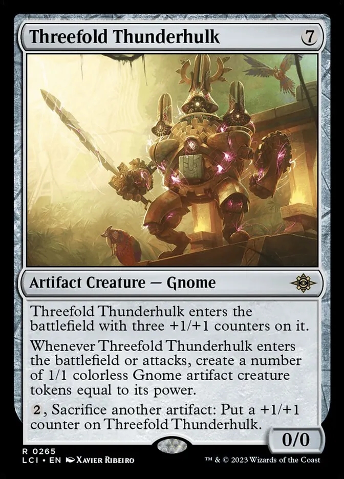 2023 The Lost Caverns of Ixalan Threefold Thunderhulk rare #265 rare card image