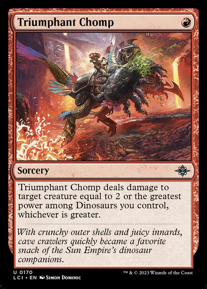 2023 The Lost Caverns of Ixalan Triumphant Chomp #170 uncommon card image