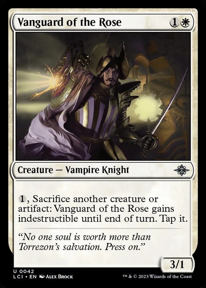 2023 The Lost Caverns of Ixalan Vanguard of the Rose uncommon #42 uncommon card image