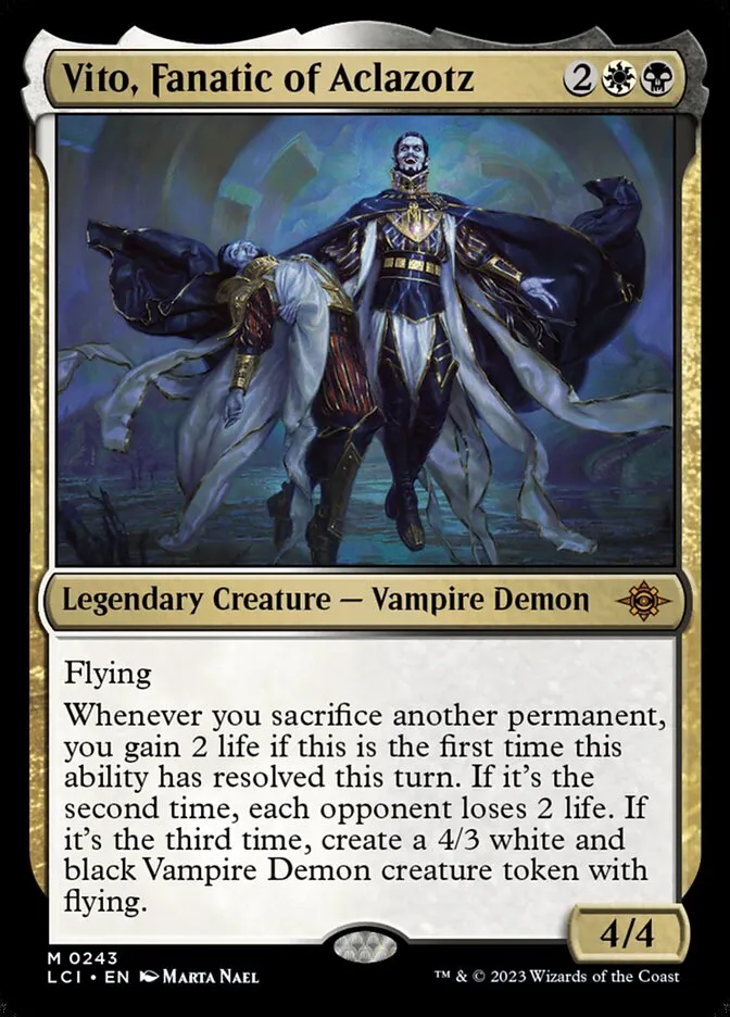 2023 The Lost Caverns of Ixalan Vito, Fanatic of Aclazotz #243 mythic card image