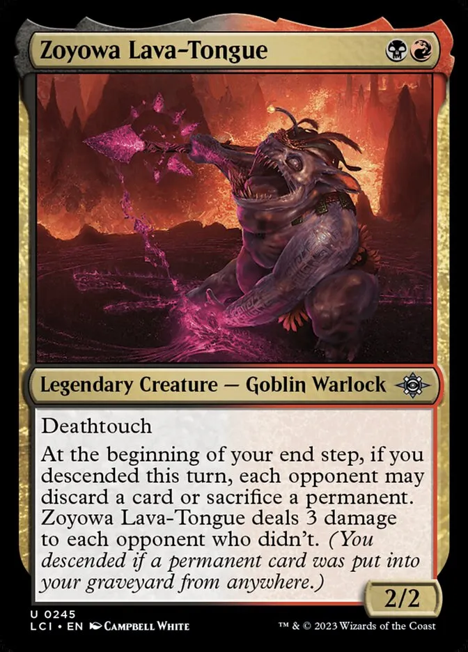 2023 The Lost Caverns of Ixalan Zoyowa Lava-Tongue #245 uncommon card image