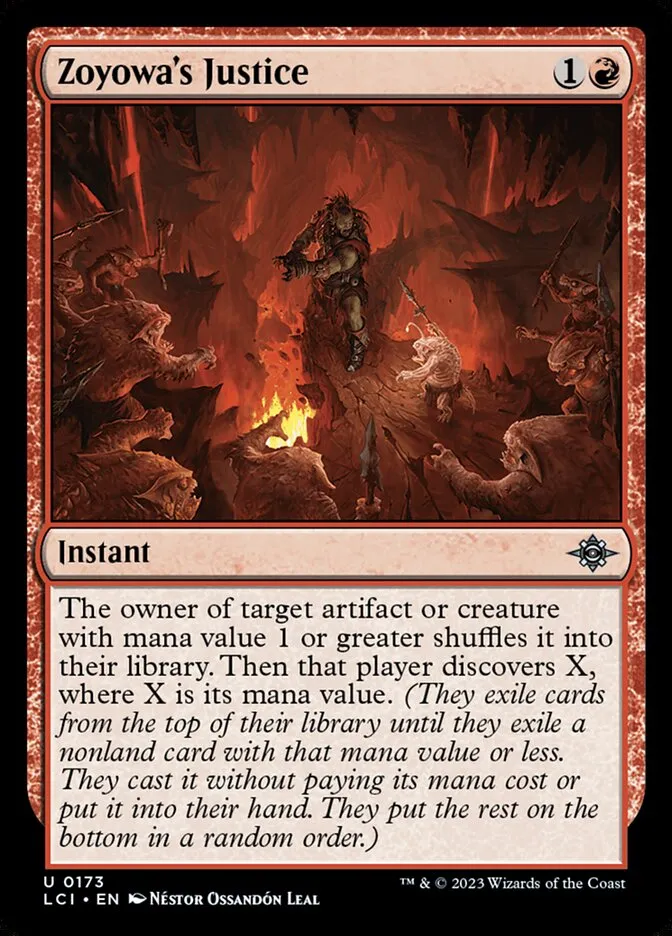 2023 The Lost Caverns of Ixalan Zoyowa's Justice #173 uncommon card image