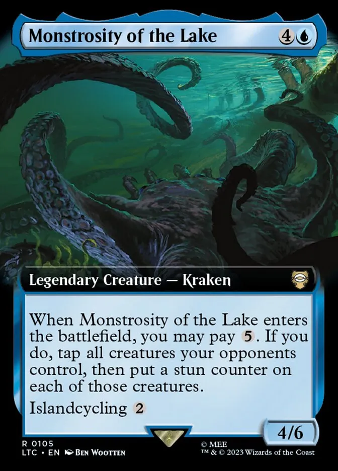 2023 Tales of Middle-earth Commander Monstrosity of the Lake #105 rare card image
