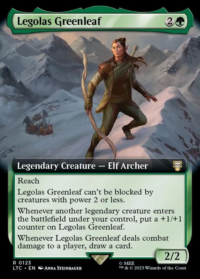 2023 Tales of Middle-earth Commander Legolas Greenleaf #123 rare card image