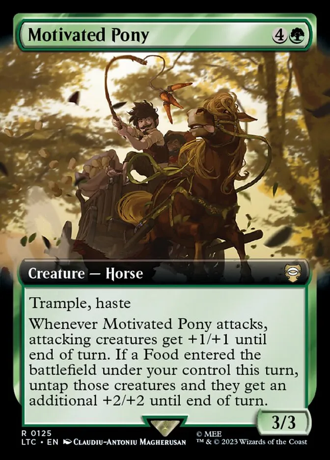 2023 Tales of Middle-earth Commander Motivated Pony #125 rare card image