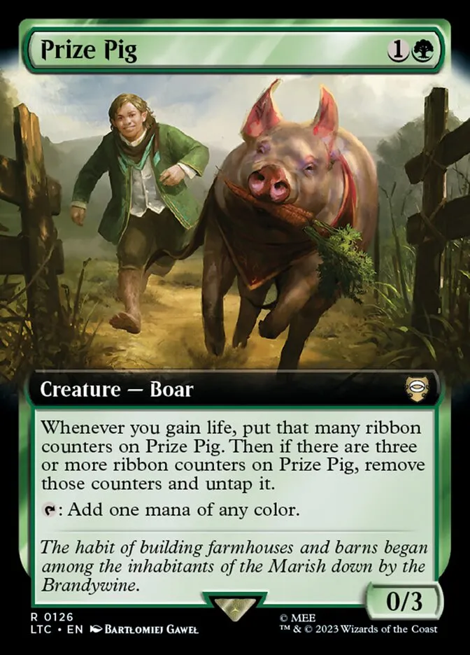 2023 Tales of Middle-earth Commander Prize Pig #126 rare card image