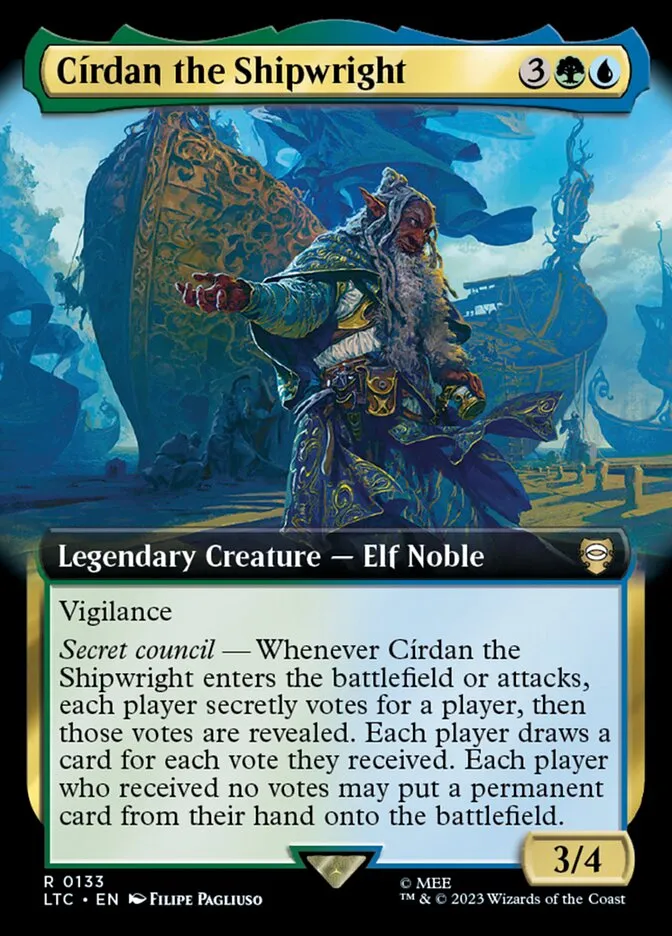 2023 Tales of Middle-earth Commander Círdan the Shipwright #133 rare card image