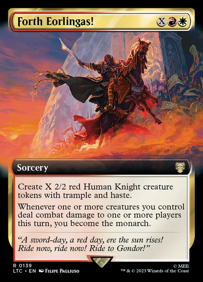 2023 Tales of Middle-earth Commander Forth Eorlingas! #139 rare card image