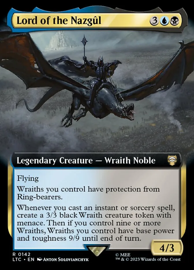 2023 Tales of Middle-earth Commander Lord of the Nazgûl #142 rare card image