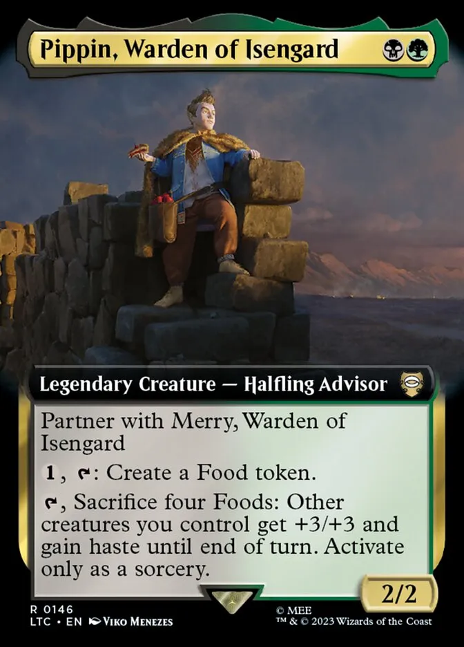 2023 Tales of Middle-earth Commander Pippin, Warden of Isengard #146 rare card image