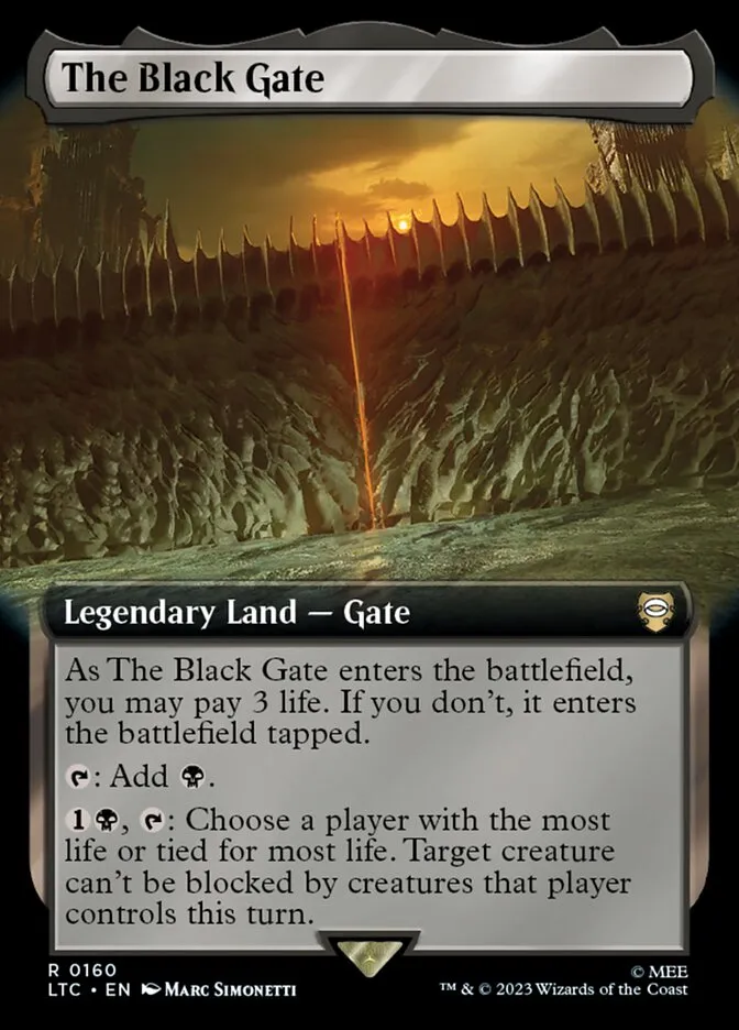 2023 Tales of Middle-earth Commander The Black Gate #160 rare card image