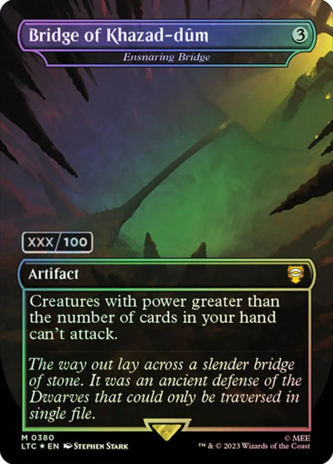 2023 Tales of Middle-earth Commander Ensnaring Bridge #380z mythic card image