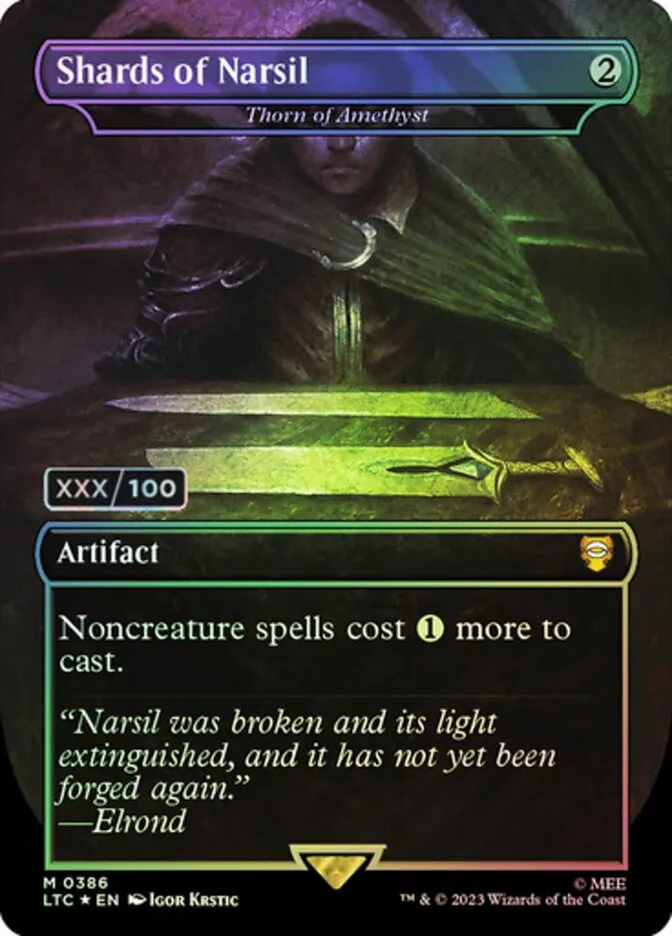 2023 Tales of Middle-earth Commander Thorn of Amethyst #386z mythic card image