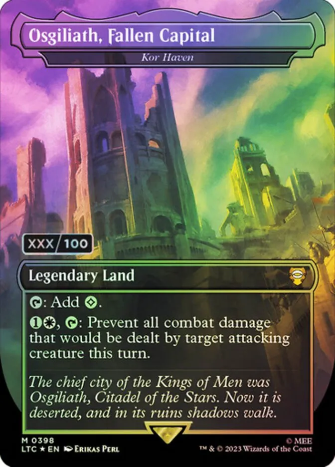 2023 Tales of Middle-earth Commander Kor Haven #398z mythic card image