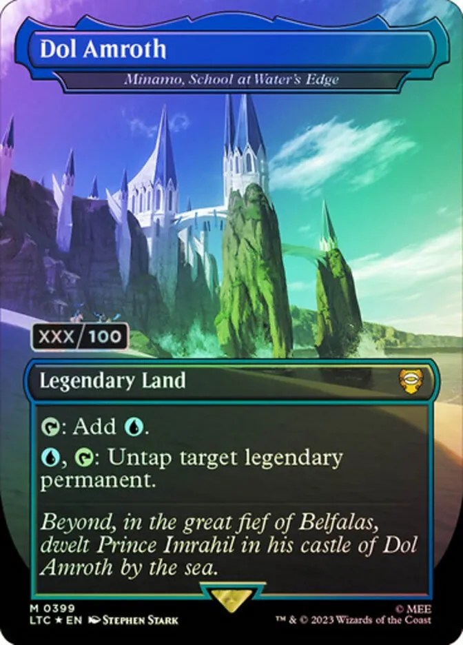 2023 Tales of Middle-earth Commander Minamo, School at Water's Edge #399z mythic card image