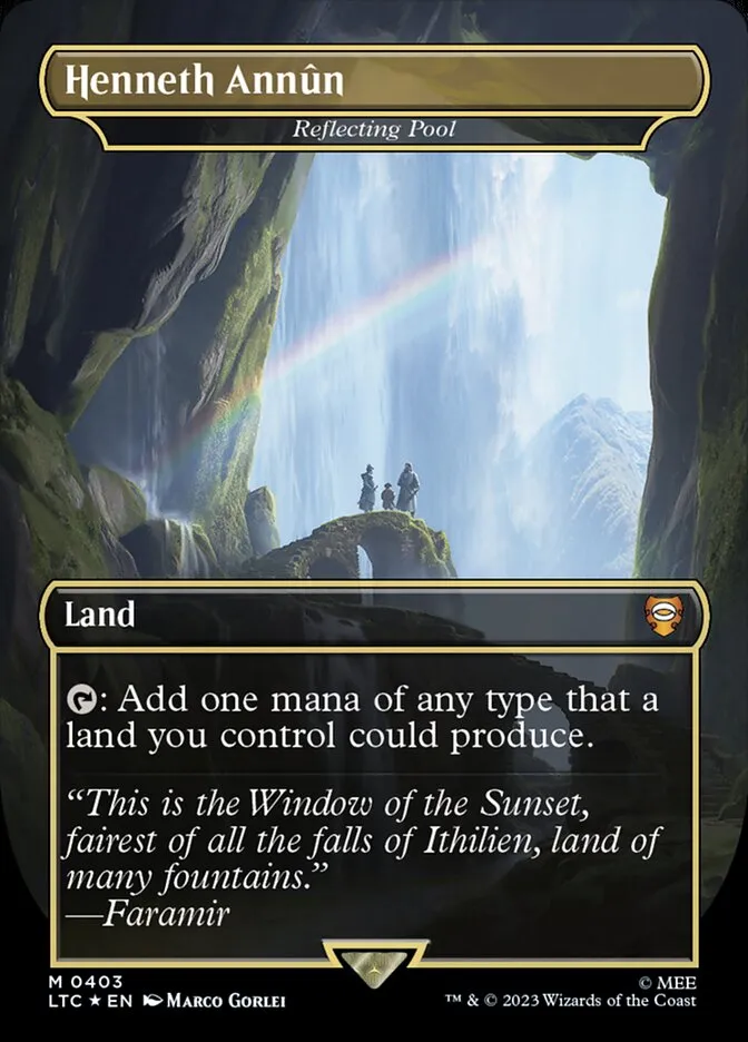 2023 Tales of Middle-earth Commander Reflecting Pool #403 mythic card image