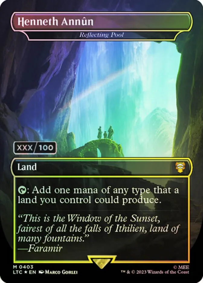 2023 Tales of Middle-earth Commander Reflecting Pool #403z mythic card image