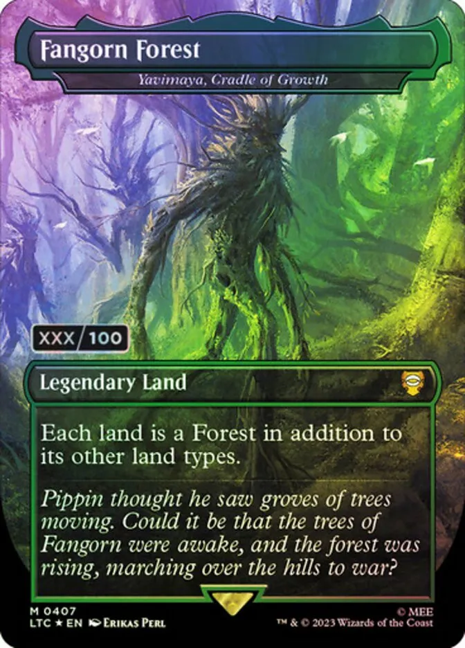2023 Tales of Middle-earth Commander Yavimaya, Cradle of Growth #407z mythic card image