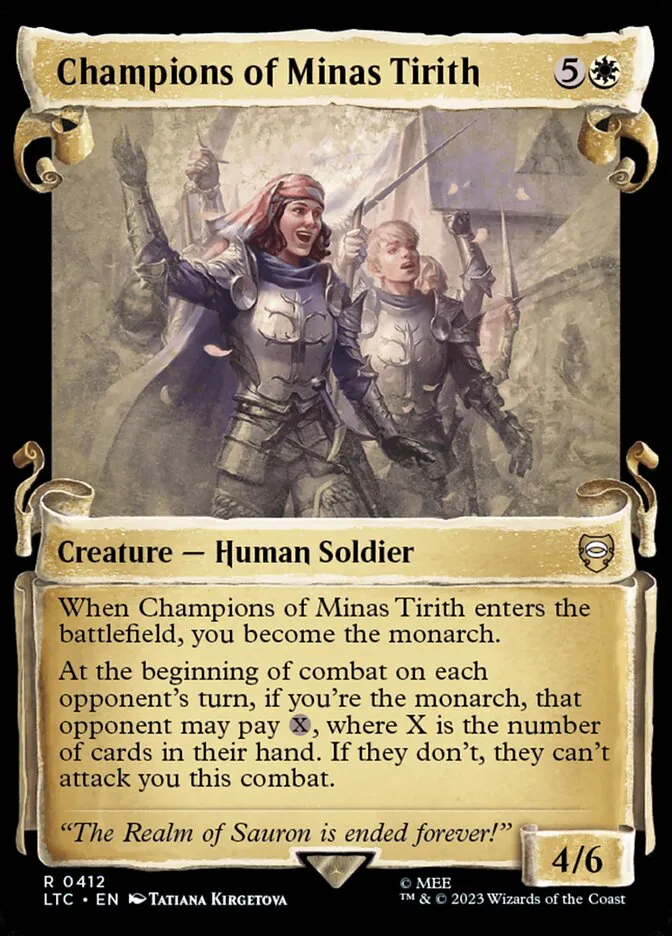 2023 Tales of Middle-earth Commander Champions of Minas Tirith #412 rare card image