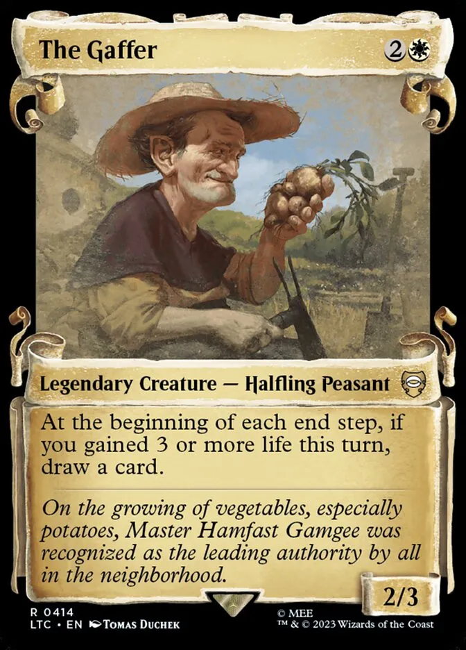 2023 Tales of Middle-earth Commander The Gaffer #414 rare card image