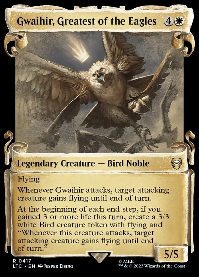 2023 Tales of Middle-earth Commander Gwaihir, Greatest of the Eagles #417 rare card image