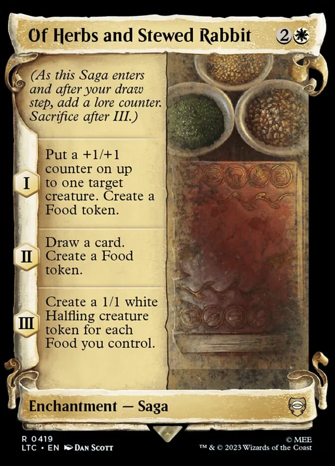 2023 Tales of Middle-earth Commander Of Herbs and Stewed Rabbit #419 rare card image