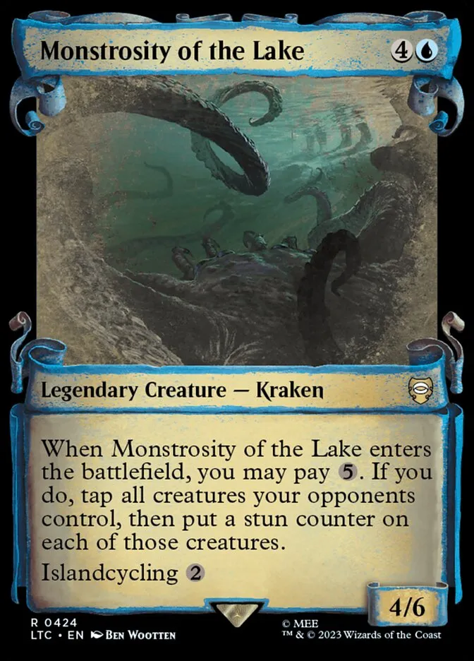 2023 Tales of Middle-earth Commander Monstrosity of the Lake #424 rare card image