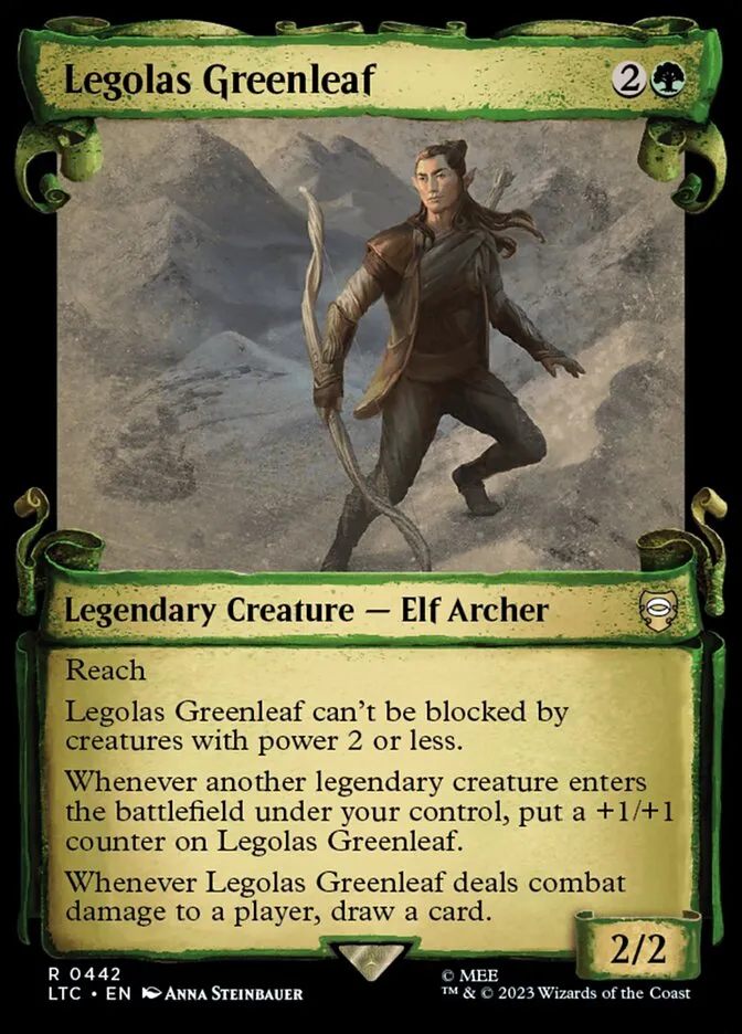 2023 Tales of Middle-earth Commander Legolas Greenleaf #442 rare card image