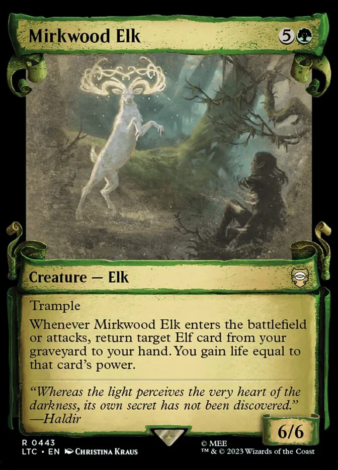 2023 Tales of Middle-earth Commander Mirkwood Elk #443 rare card image
