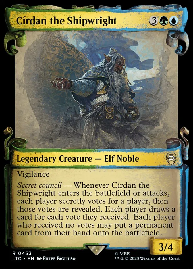 2023 Tales of Middle-earth Commander Círdan the Shipwright #453 rare card image