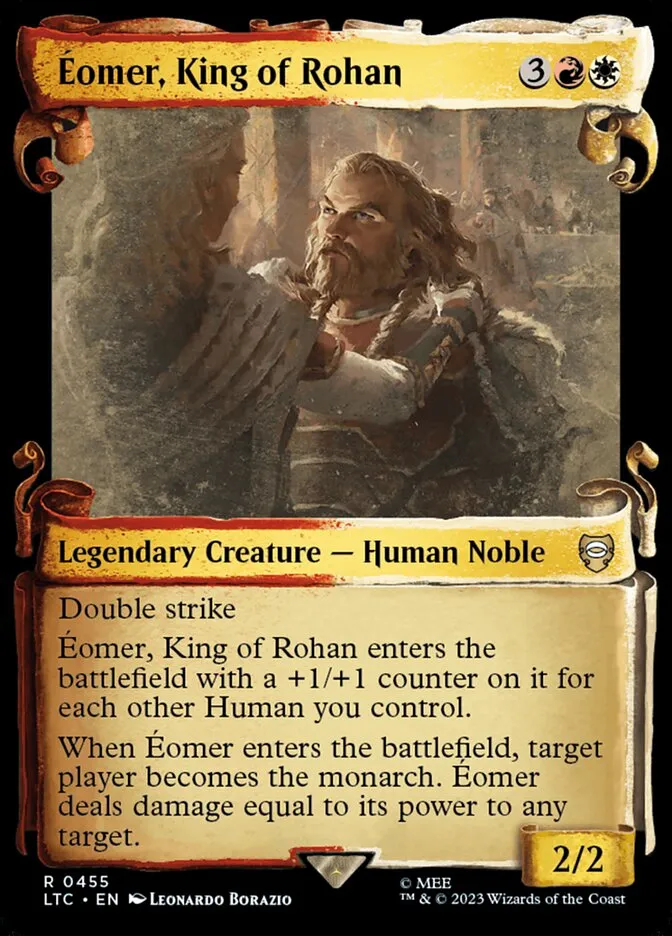 2023 Tales of Middle-earth Commander Éomer, King of Rohan #455 rare card image
