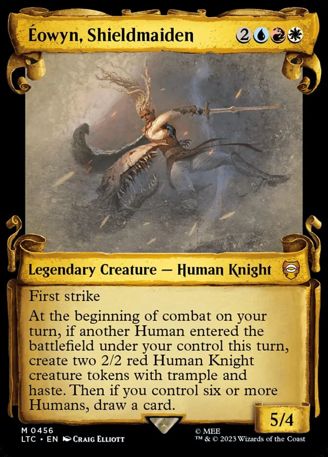2023 Tales of Middle-earth Commander Éowyn, Shieldmaiden #456 mythic card image