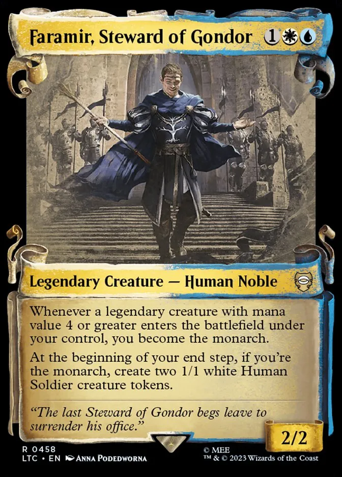 2023 Tales of Middle-earth Commander Faramir, Steward of Gondor #458 rare card image