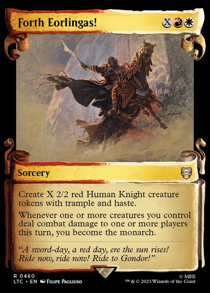 2023 Tales of Middle-earth Commander Forth Eorlingas! #460 rare card image