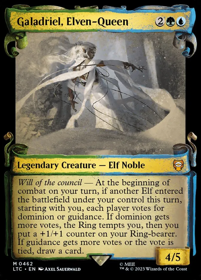 2023 Tales of Middle-earth Commander Galadriel, Elven-Queen #462 mythic card image