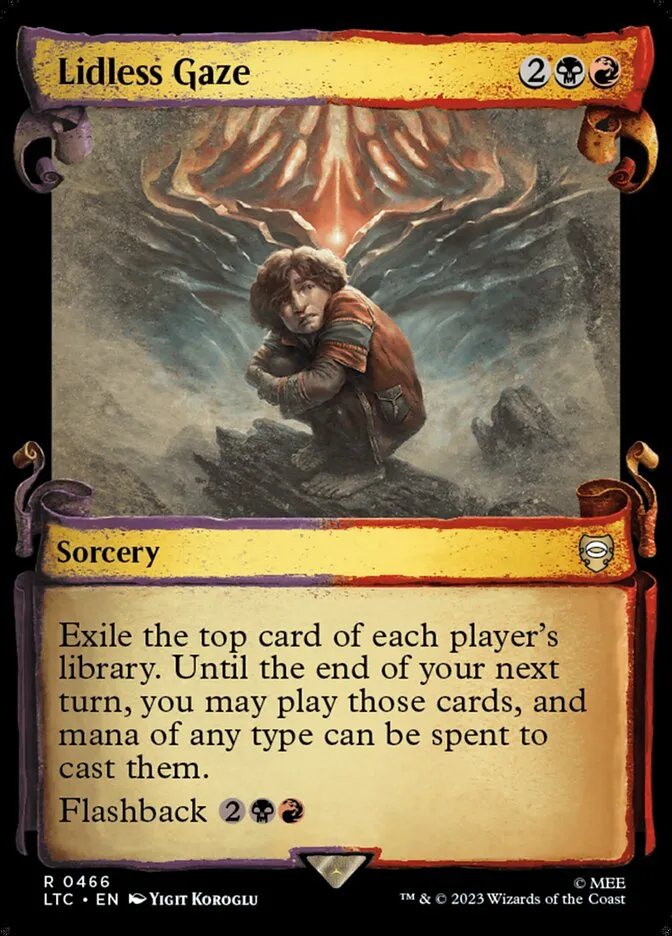 2023 Tales of Middle-earth Commander Lidless Gaze #466 rare card image