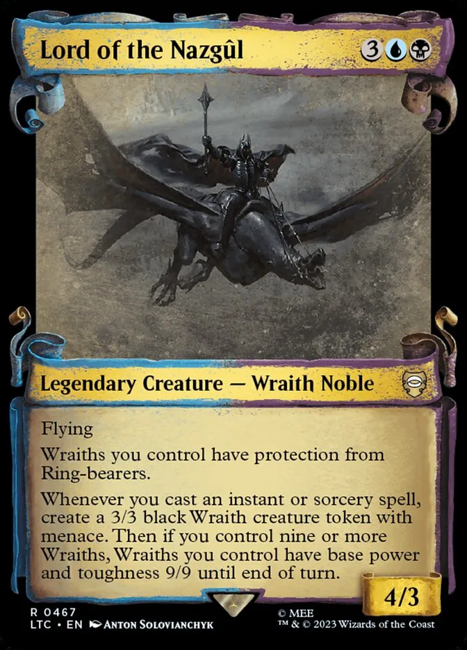 2023 Tales of Middle-earth Commander Lord of the Nazgûl #467 rare card image