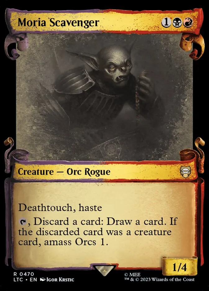 2023 Tales of Middle-earth Commander Moria Scavenger #470 rare card image