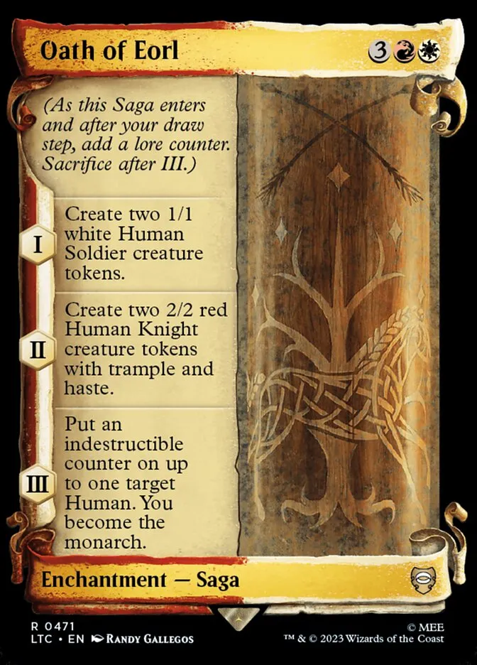 2023 Tales of Middle-earth Commander Oath of Eorl #471 rare card image
